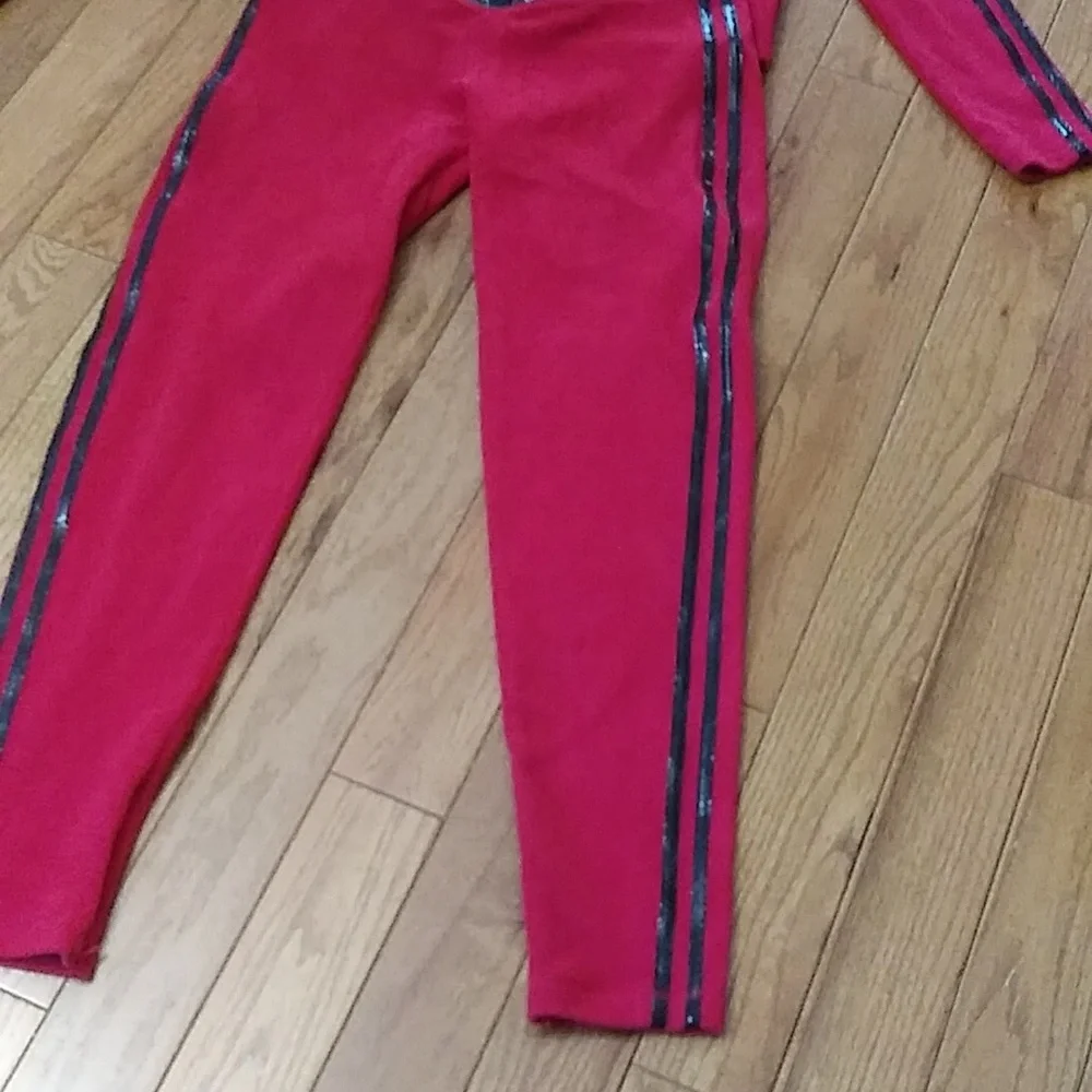 BEBE Sport Two Piece Sweat Suit, Women size M, Red - Picture 8 of 10